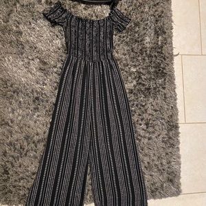 Black with white jumpsuit